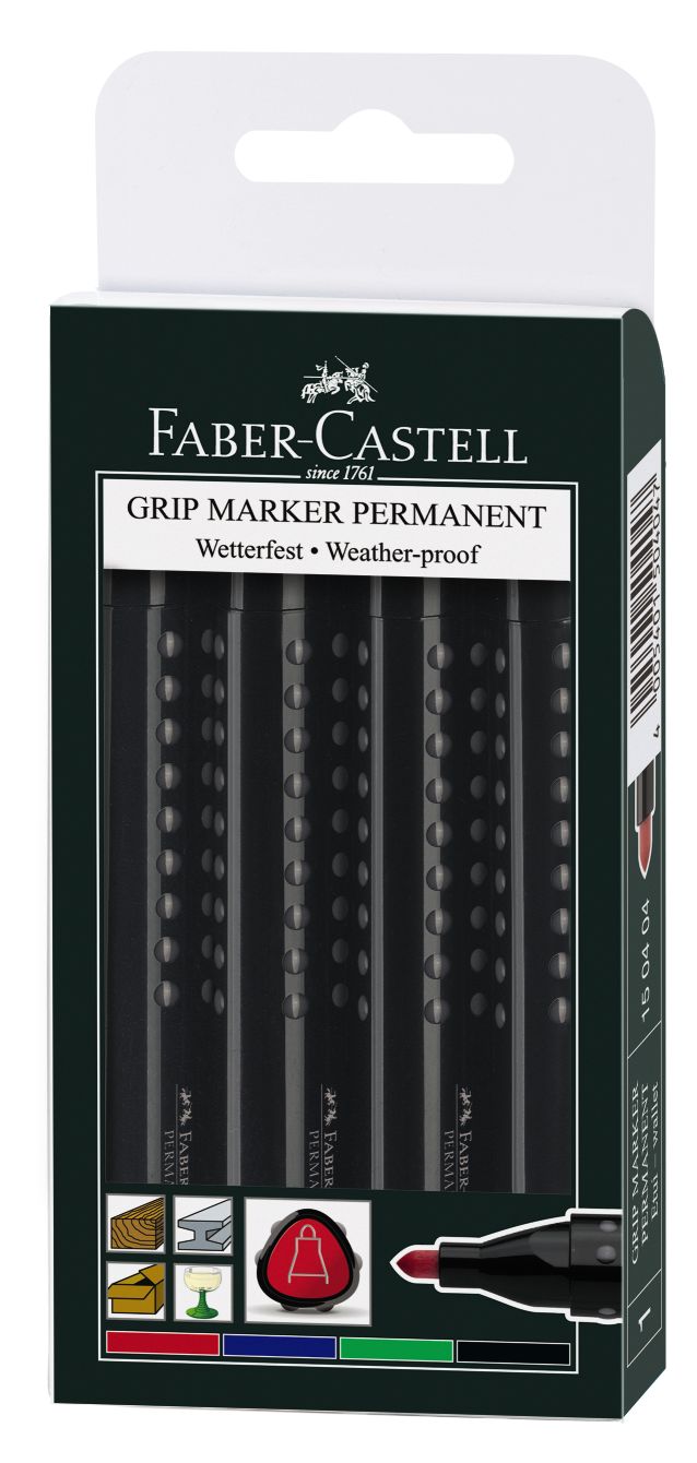 Perm. Round Tip Markers Pk.4