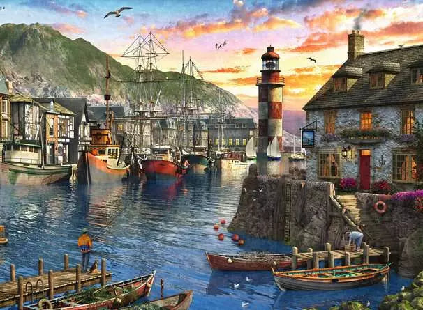 Sunrise at the Port, 500pc