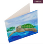 Turtle Paradise18x18cm Crystal Art Card