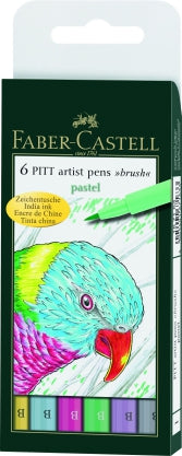 Pitt Brush Artist Pen Pk.6 Pastel