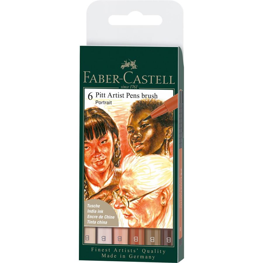 Pitt Artist Pen Brush Portrait Set Of 6