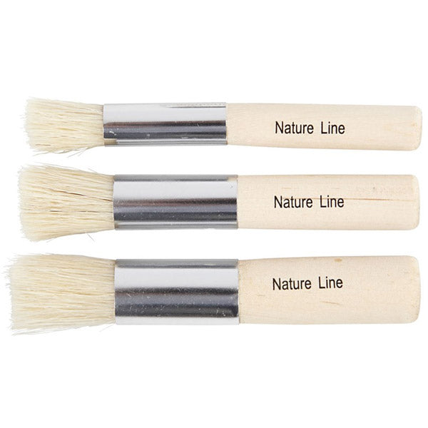 Stencil brushes 11+14+17 mm 3 asstd