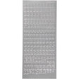 Stickers, silver, alphabet, 10x23 cm, 1 sheet