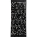 Stickers, black, big letters, capital, 10x23 cm, 1