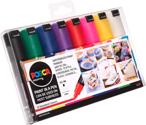 Posca PC-7M Wallet Of 8 Assorted Colours