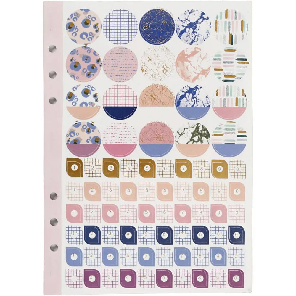 Sticker book, A5 150x210 mm, 1 pc, purple, gold, r