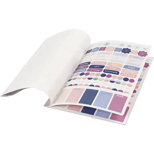 Sticker book, A5 150x210 mm, 1 pc, purple, gold, r