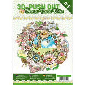 3D PUSH OUT BOOK 5- FLOWERS