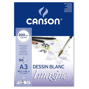Canson - Imagine White Design Pad - 200gsm A3 - 50 sheets
