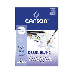 Canson - Imagine White Design Pad - 200gsm A4 - 50 sheets