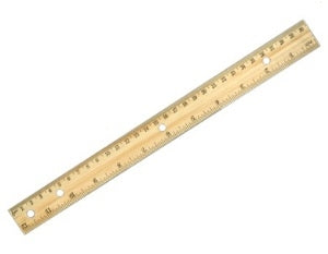 WOODEN RULER 12IN