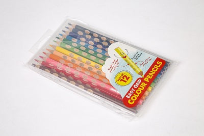 EASY GRIP COLOUR PENCILS 12PC