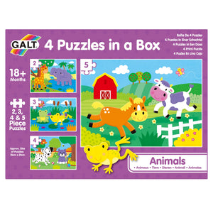 Galt 4 Puzzles in a Box - Animals