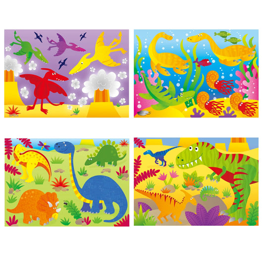 Calt 4 Puzzles in a Box - Dinosaurs