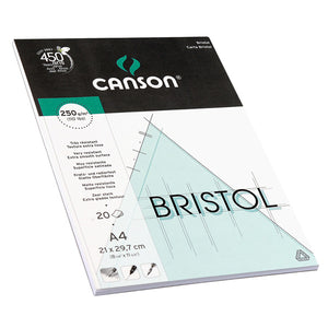 Canson - CA Bristol Drawing Pad - 250gsm A4 - 20 sheets