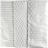 Tissue Paper 50x70 cm 17g - Silver Pattern (6 sheets)