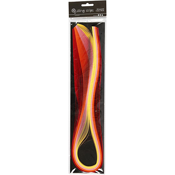 Quilling Strips 5 asstd Reds &amp; Yellows