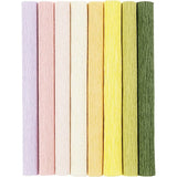 Crepe Paper, pastel colours, 8 sheets