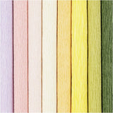Crepe Paper, pastel colours, 8 sheets