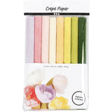 Crepe Paper, pastel colours, 8 sheets