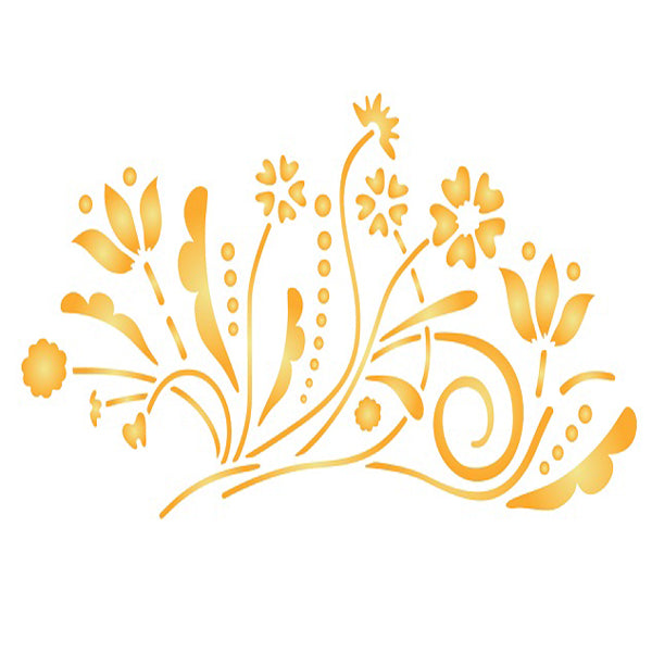 L&B STICKY STENCIL 15 X 30CM - FLORAL