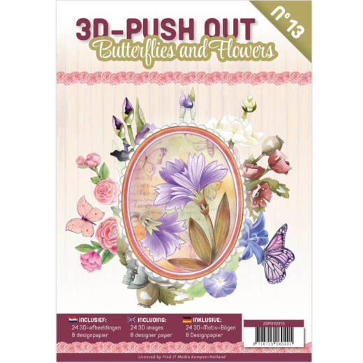 3D Pushout Book 13 Butterflies and Flowers