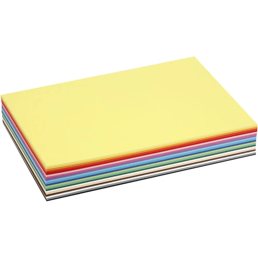 A4 Card Pack - 30 Assorted Coloured Sheets