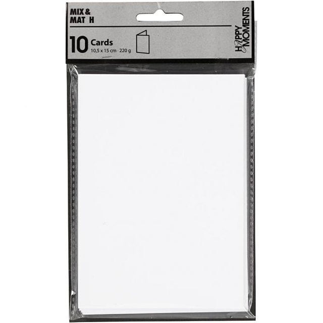 Cards 10.5x15 cm, 220g - White (10 Pcs)