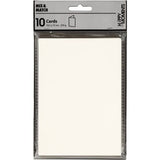 Cards, off-white, card size 10,5x15 cm, 220 g, 10pc