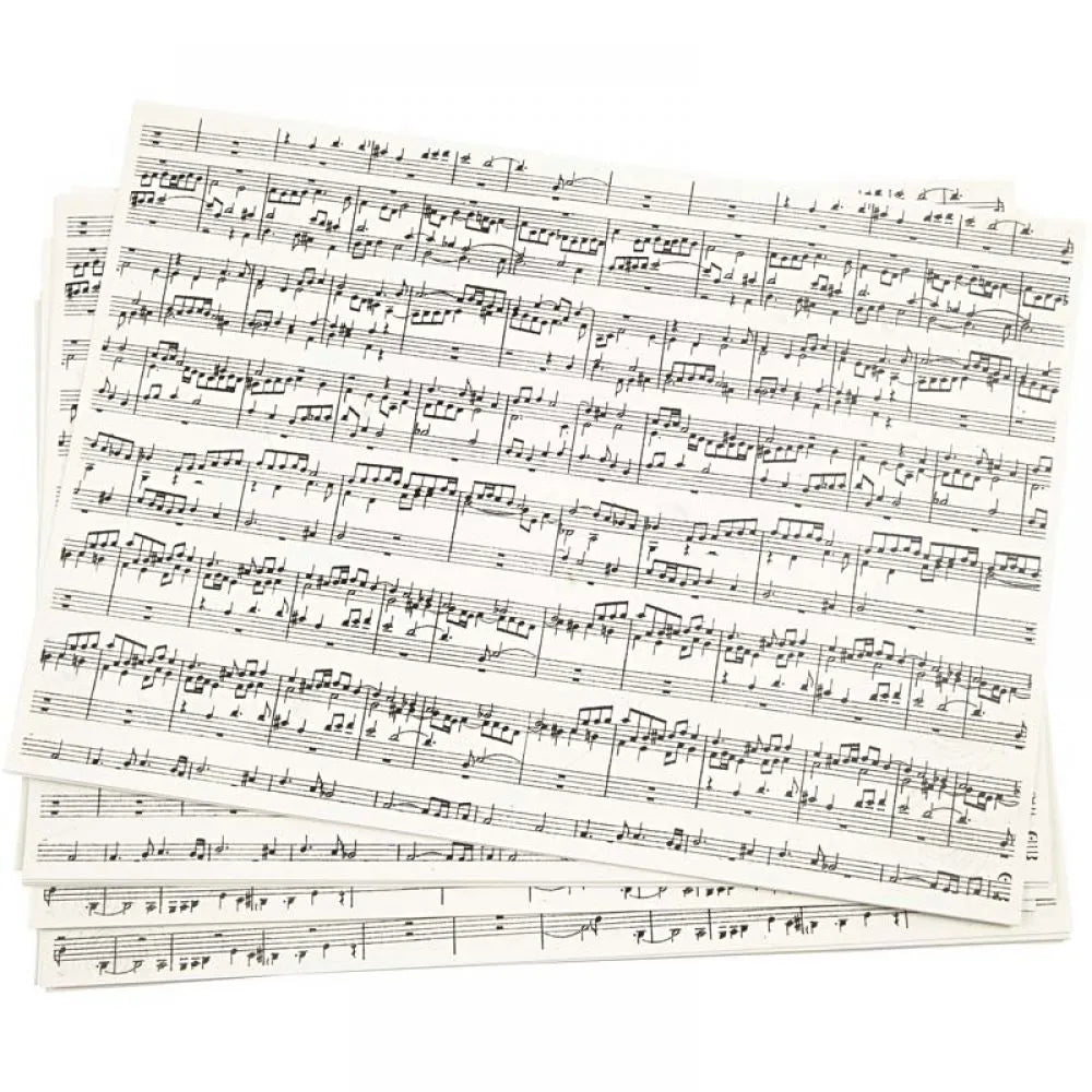 Kraft Paper with music note print, A4