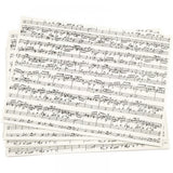 Kraft Paper with music note print, A4