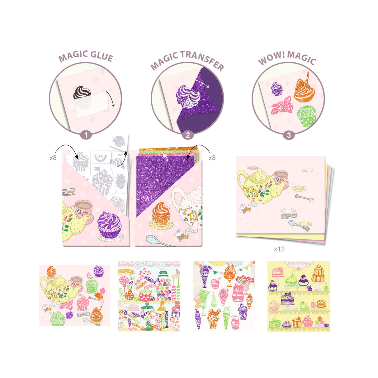 Djeco Artistic Patch Glitter - Sweets