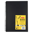 Derwent - Black Paper HB Sketch Book - 200gsm Portrait A4