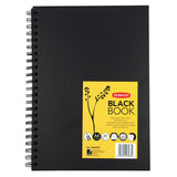 Derwent - Black Paper HB Sketch Book - 200gsm Portrait A4