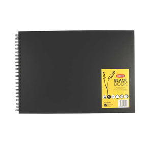 Derwent - Black Paper HB Sketch Book - 200gsm Landscape A3
