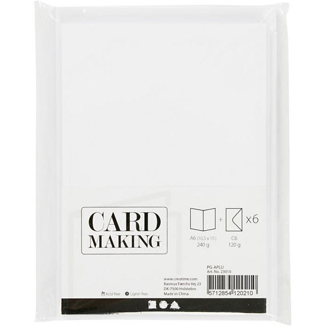 Cards/Env 6pk White
