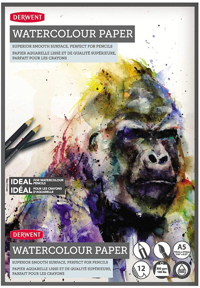 Derwent - Watercolour Pad - 300gsm Portrait A5