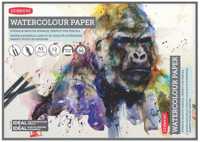 Derwent - Watercolour Pad - 300gsm Landscape A3