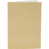 Cards/Env 6pk Gold Glitter