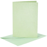 Cards/Envs Lt.Green  card size 10.5x15 cm
