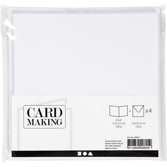 Cards/Envs white, 15,2x15,2 cm
