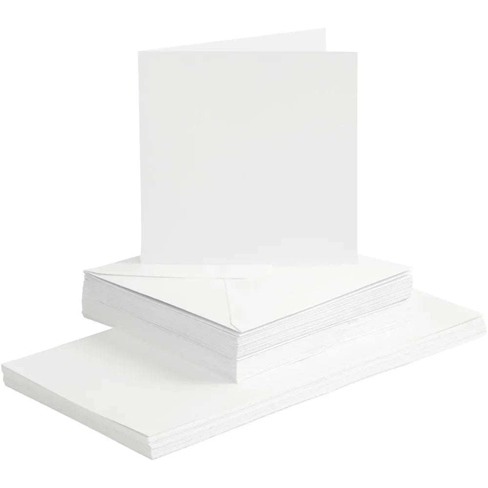 Cards/Envelopes card size 15x15 cm - White