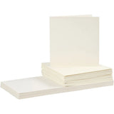 Cards & Envelope 15x15 cm - Off White (Pk.50)