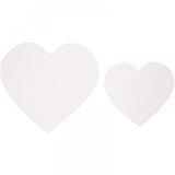 Hearts, size 6+8.5 cm, 240 g, 50 pcs, white