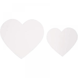 Hearts, size 6+8.5 cm, 240 g, 50 pcs, white