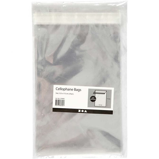 Cellophane Card Bags 12.5 X 17.5cm