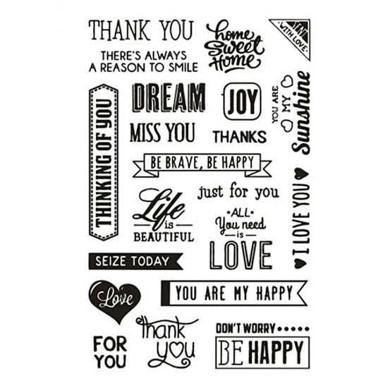 Clear Stamps, sheet 11x15.5 cm, 1 sheet