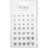 Rhinestones - Silver Round, Square, Heart