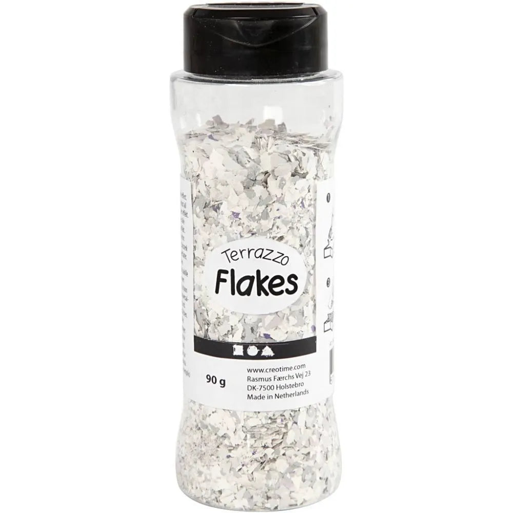 Terrazzo flakes 90g - Light grey