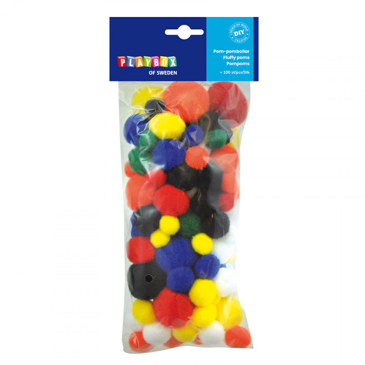 Pom-poms - Basic Colours (100pcs)